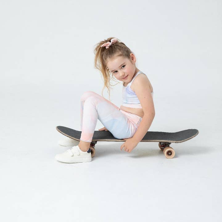 LESIMO - Wholesale Athletic top – Kids - Girls MellowTouch Crop Top - Citrus Breeze3