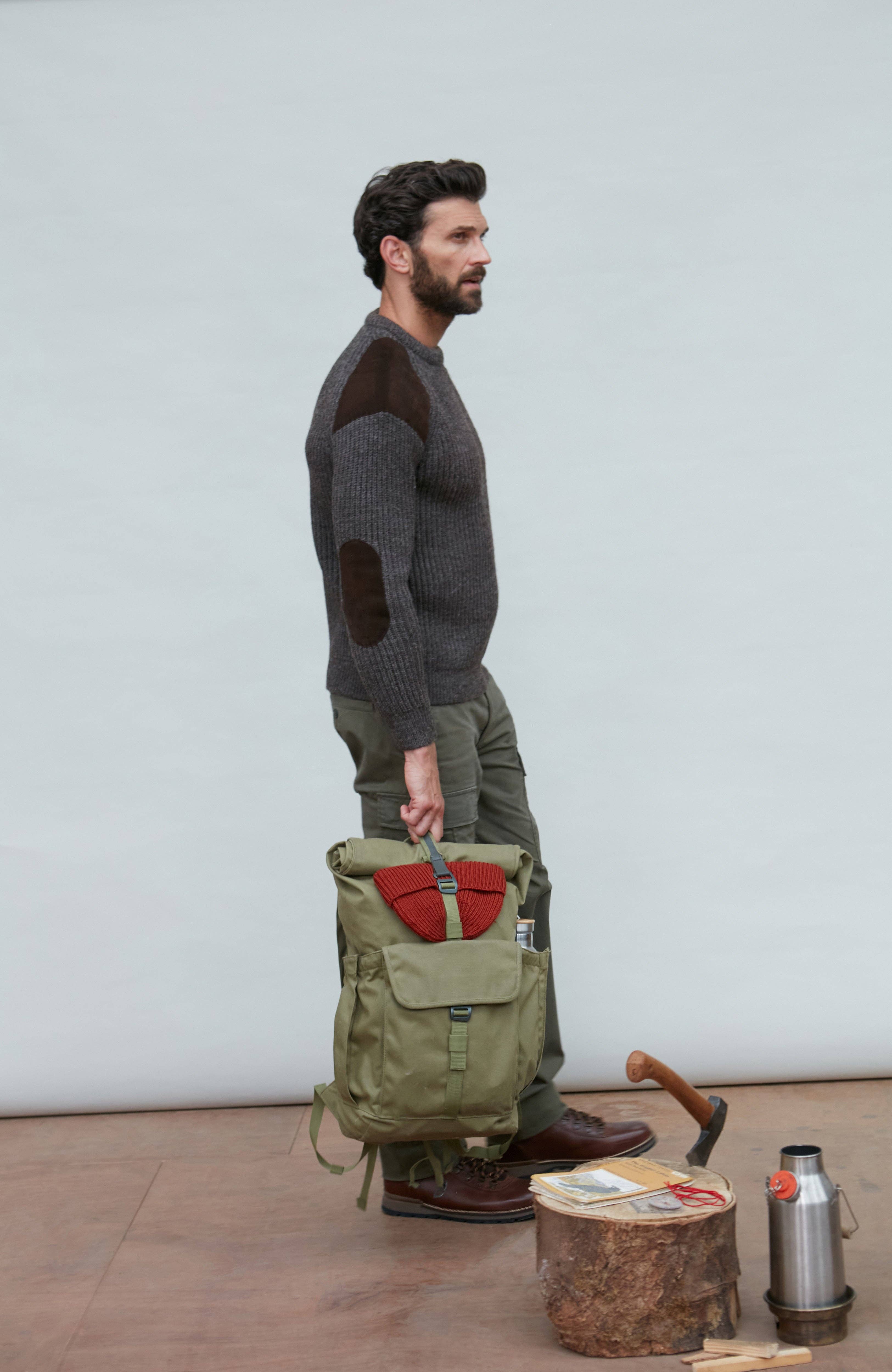 Paul James Knitwear – wholesale Pullovertröja - Herr – Mens Chunky Brittisk Ull Ribbed Shooting Jumper4