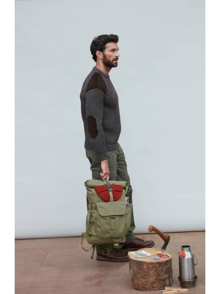 Paul James Knitwear – wholesale Pullovertröja - Herr – Mens Chunky Brittisk Ull Ribbed Shooting Jumper4