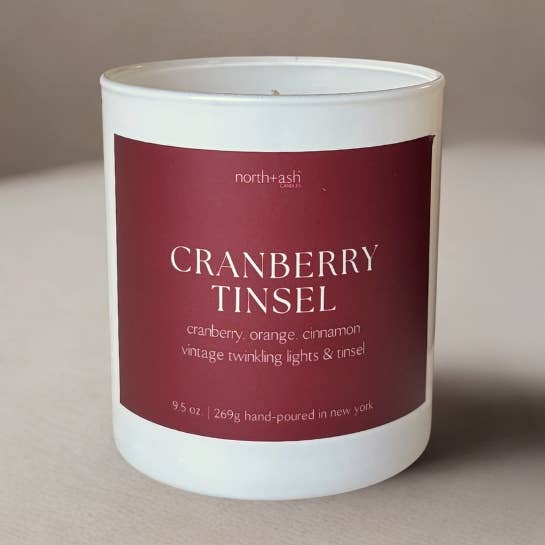 Cranberry Tinsel | Balsam, Pine, Cedar (Copy) for wholesale by North + Ash Candles