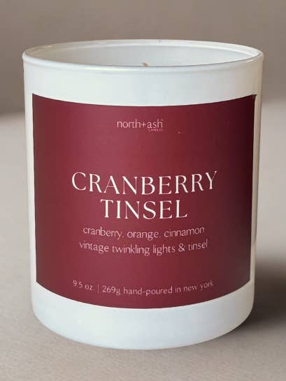 Cranberry Tinsel | Balsam, Pine, Cedar (Copy) for wholesale by North + Ash Candles