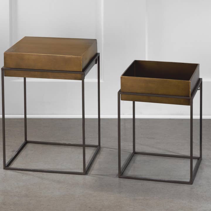 Tripar International - Wholesale Side Table - Metal Convertible Side Tables, Gold Set of 20