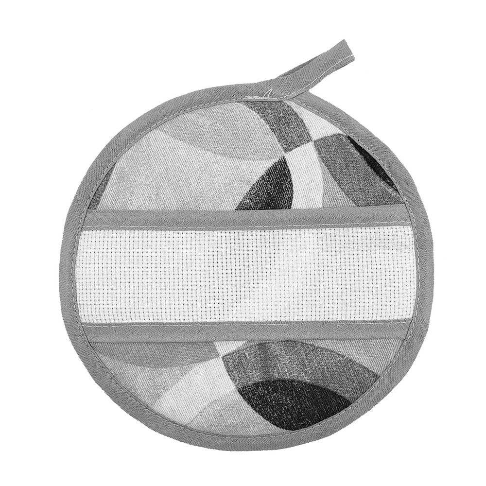 Almatex srl - Wholesale Kitchen Storage/Organizer - RITMO kitchen potholders square cm.20x20 or round diameter cm.19 with a band for embroidery3