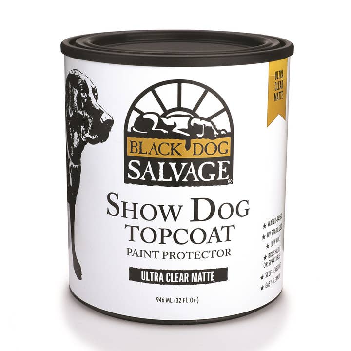 Ultra Clear Top Coat - Show Dog (Non-Ingiallente) per la vendita all'ingrosso da parte di Black Dog Salvage Furniture Paint