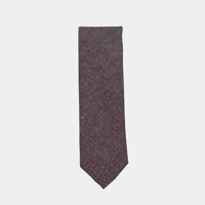 Ashby Men's Gray and Purple 100% Cotton Necktie for wholesale by Frank & Buck