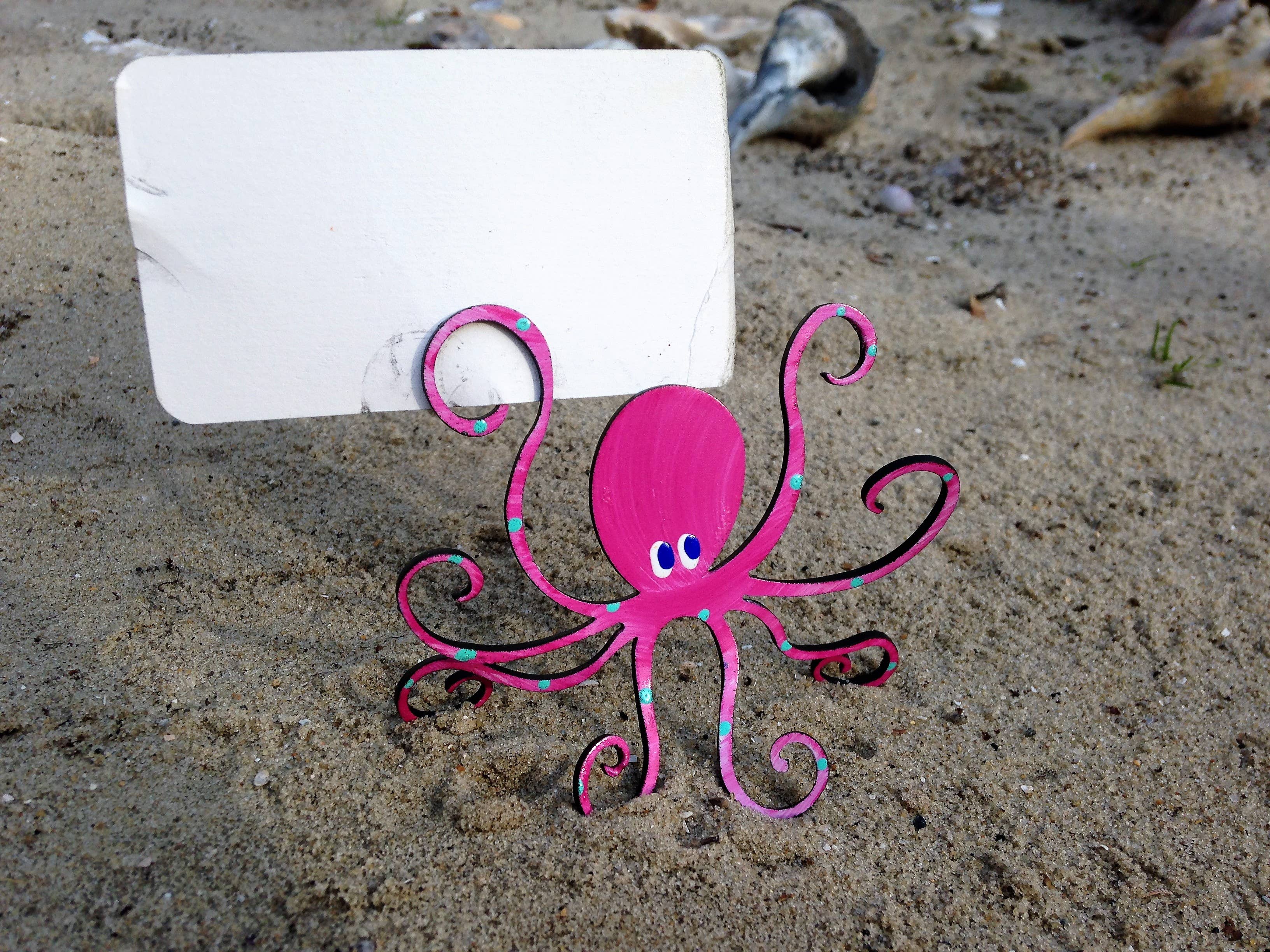 Octopus Adventure by Rebecca Duffy Bush – Großhandel Skulptur – Oktopus - handbemalte Skulptur in 3 Größen und 9 Farben10