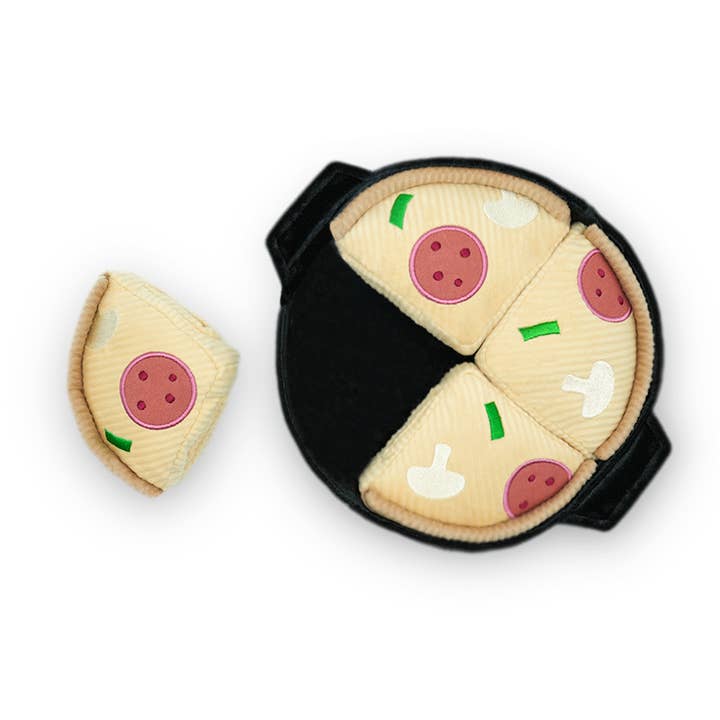Lambwolf Collective - Wholesale Pet Plush Toy - Dog - DEEP DISH PIZZA//ENRICHMENT DOG TOY