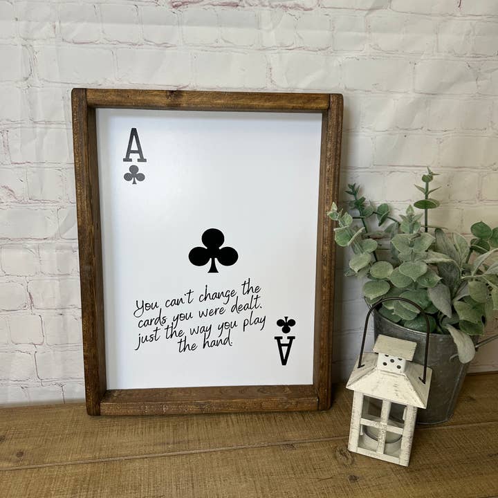 Buckeye Craft Co. - Wholesale Wall Sign - Ace Card Inspirational Framed Sign