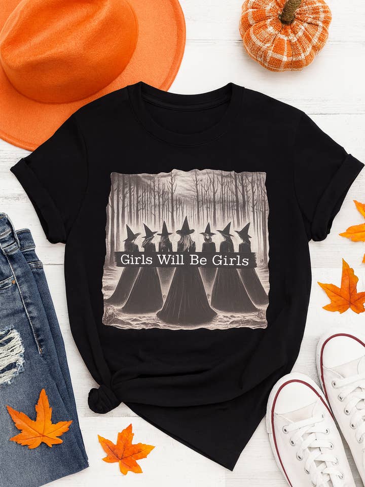 Girls will be Girls Halloween Shirt for wholesale by Creative Farm Designs
