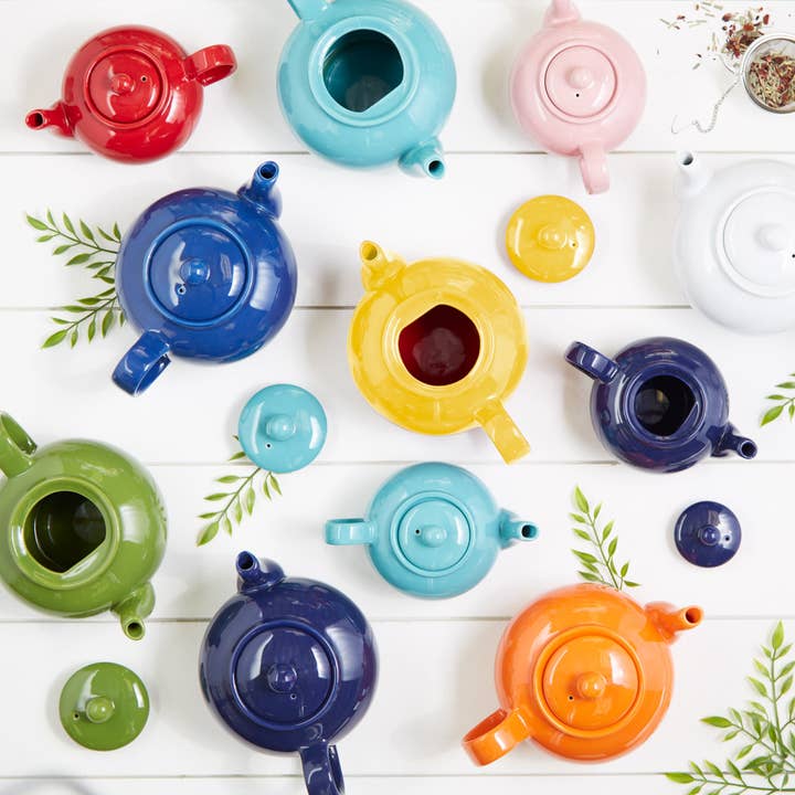 RSVP International - Wholesale Tea Pot - 16Oz Stoneware Teapot - Red