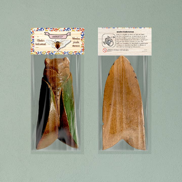 Music Frog Co - Wholesale Musical Toy - Kids & Baby - Painted Wooden Musical Cicada Maracas Shaker Instrument5