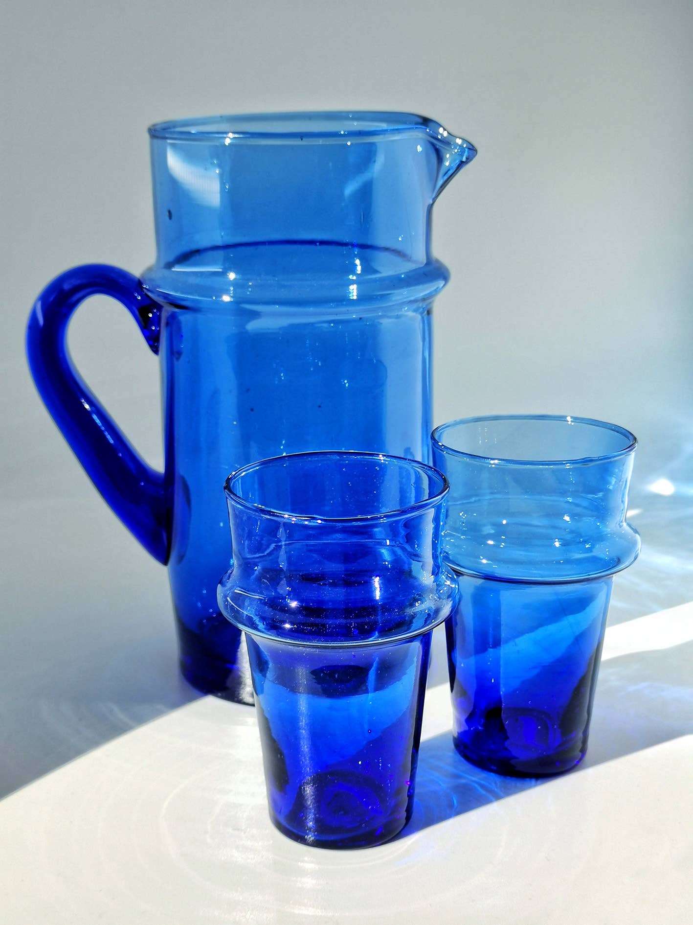 Nayda Diaries - Wholesale Drinking Glass/Cup - Blue Beldi glass5