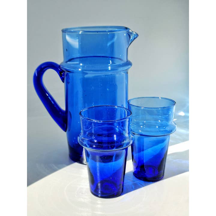 Nayda Diaries - Wholesale Drinking Glass/Cup - Blue Beldi glass5