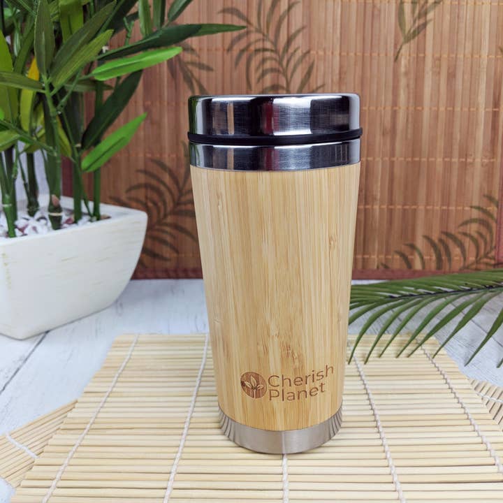 Cherish Planet - Wholesale Insulated Mug/Tumbler - Bamboo Portable Tea & Coffee Mug - 400ml