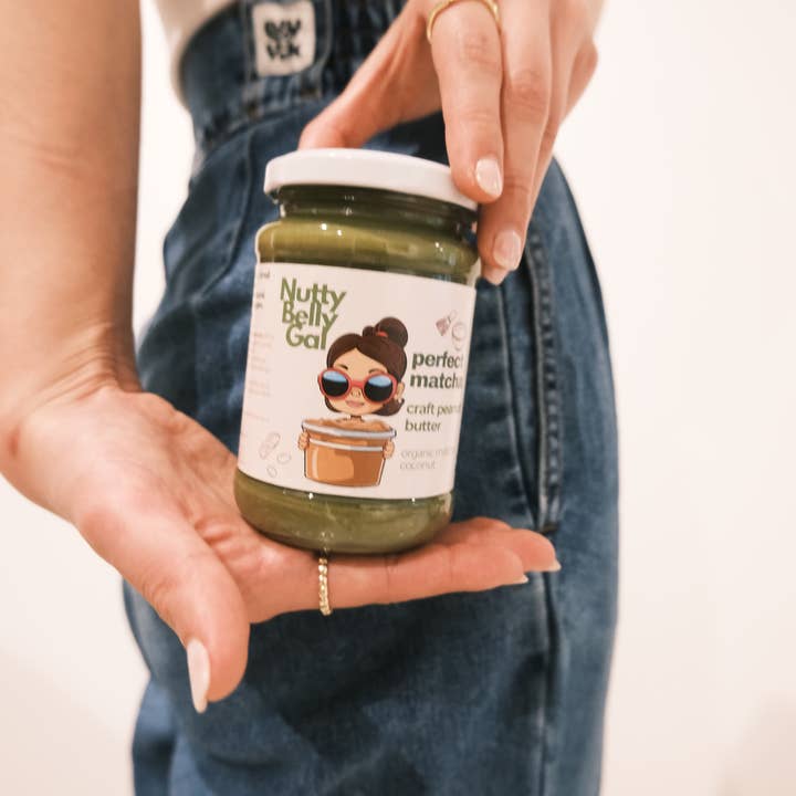 Nutty Belly Gal – wholesale Nut butter – Perfect Matcha: Matcha Peanut Butter3