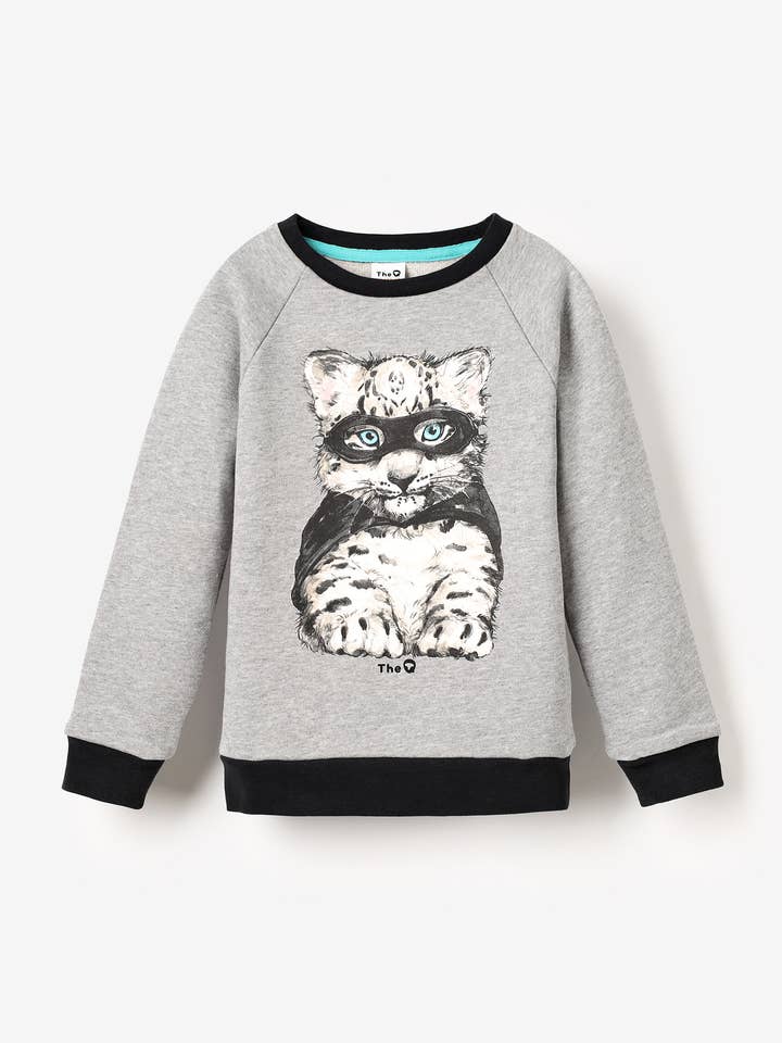 Organic Cosy Terry Jumper - Super Leopard for wholesale by The QT (UK)
