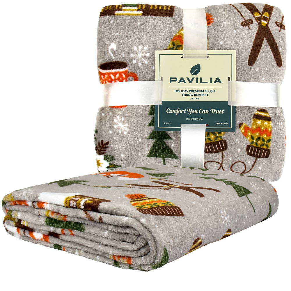 Pavilia – wholesale Prydnadsfilt – Pavilia julfleecefilt med säsongsmotiv9