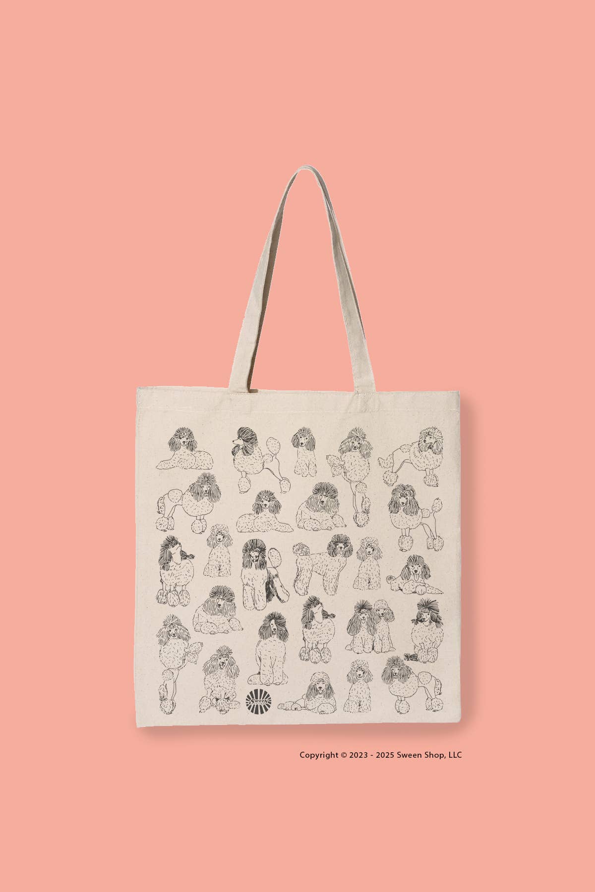 Sween Shop - Vente Tote bag – unisexe - Sac fourre-tout en toile Caniche pour amoureux des chiens Cadeau pour animal de compagnie1