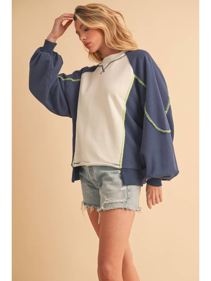 AEMI + CO - Wholesale Knit Sweater - Women's - 999FK Nya Colorblock Sweater2