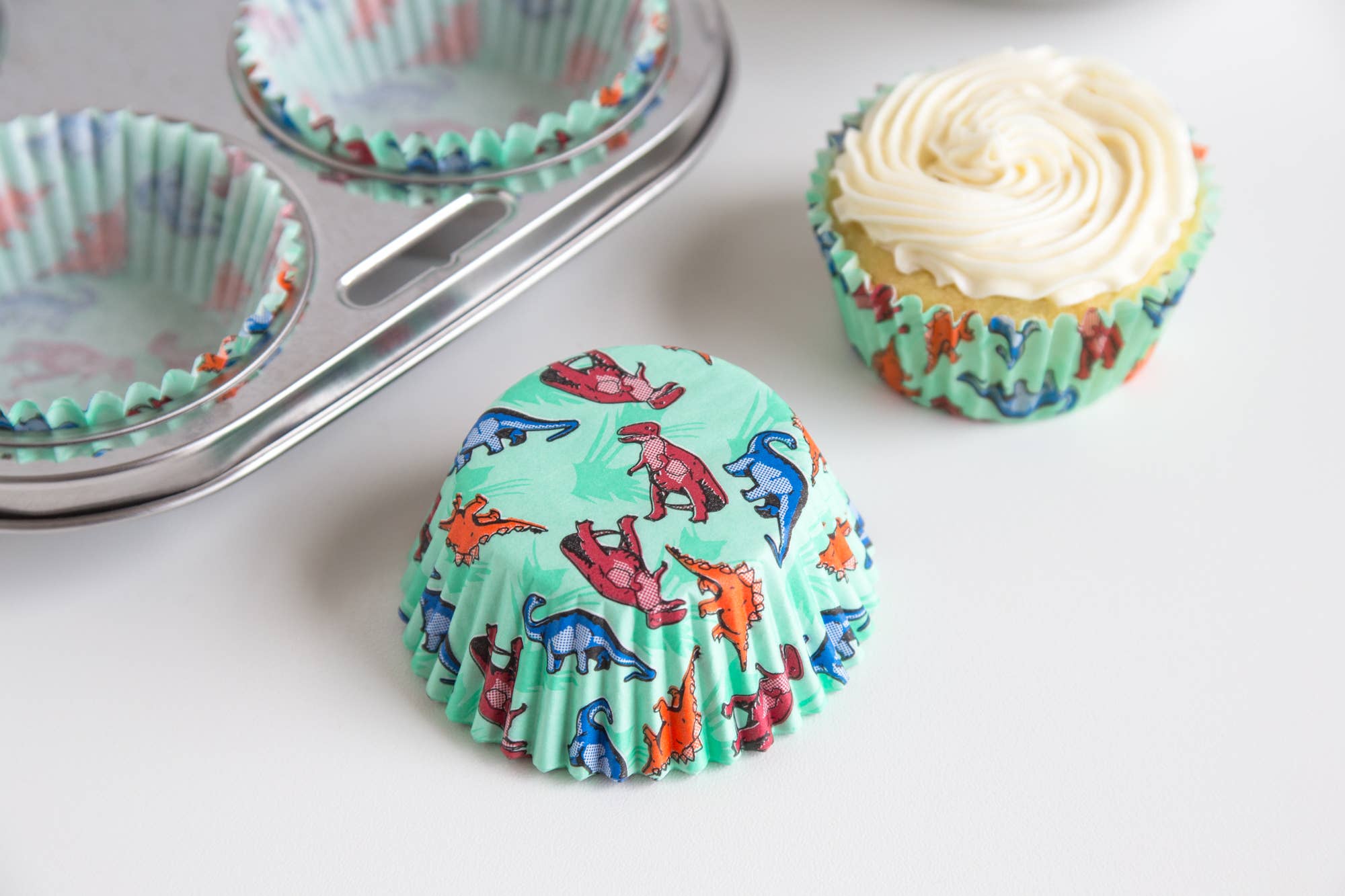 Fox Run Brands - Wholesale Cupcake/Muffin Liner - Fox Run Dinosaur Cupcake Liners, Set of 50, 3"1