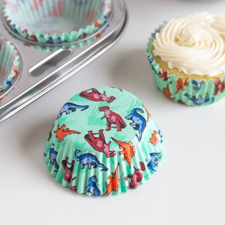 Fox Run Brands - Wholesale Cupcake/Muffin Liner - Fox Run Dinosaur Cupcake Liners, Set of 50, 3"1