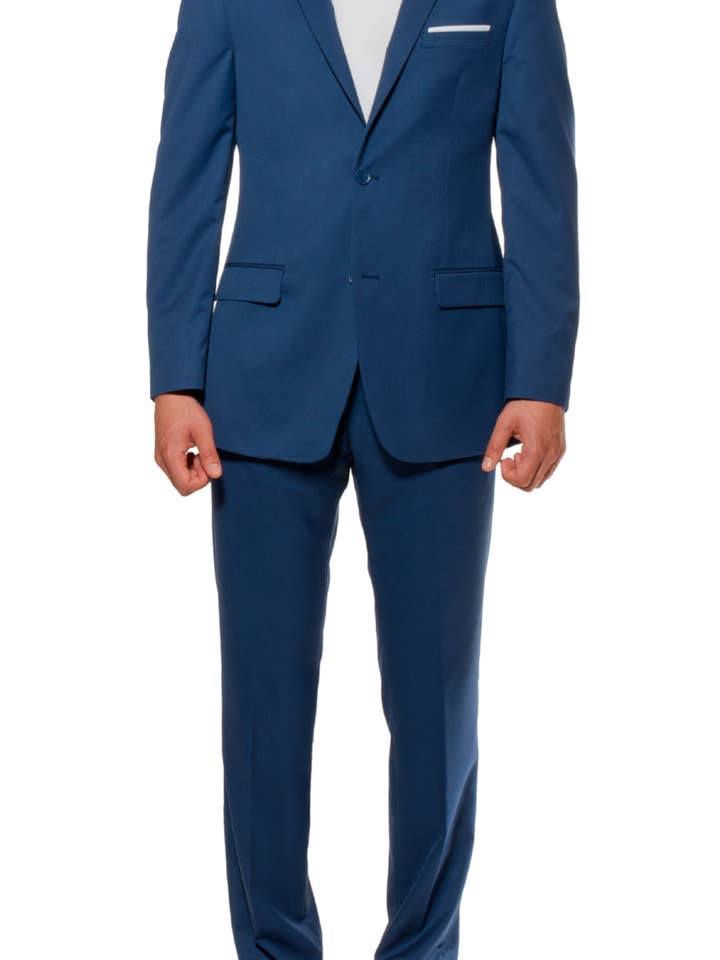 Ferrecci Mens Savannah Indigo Slim Fit 3 Piece Suit for wholesale by Ferrecci
