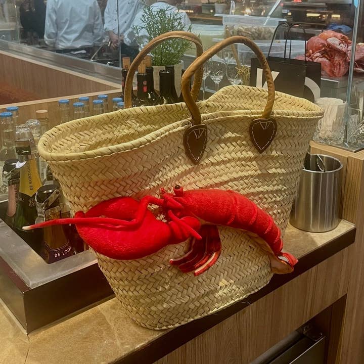 Stor korgväska med hummer Henry – läderhandtag och läderficka inuti för wholesale av Ziegfeld Kids