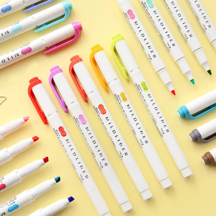 LULUFUNSTUDIO - Wholesale Highlighter - Zebra Pen Mildliner Double Ended Highlighter and Bullet Tip