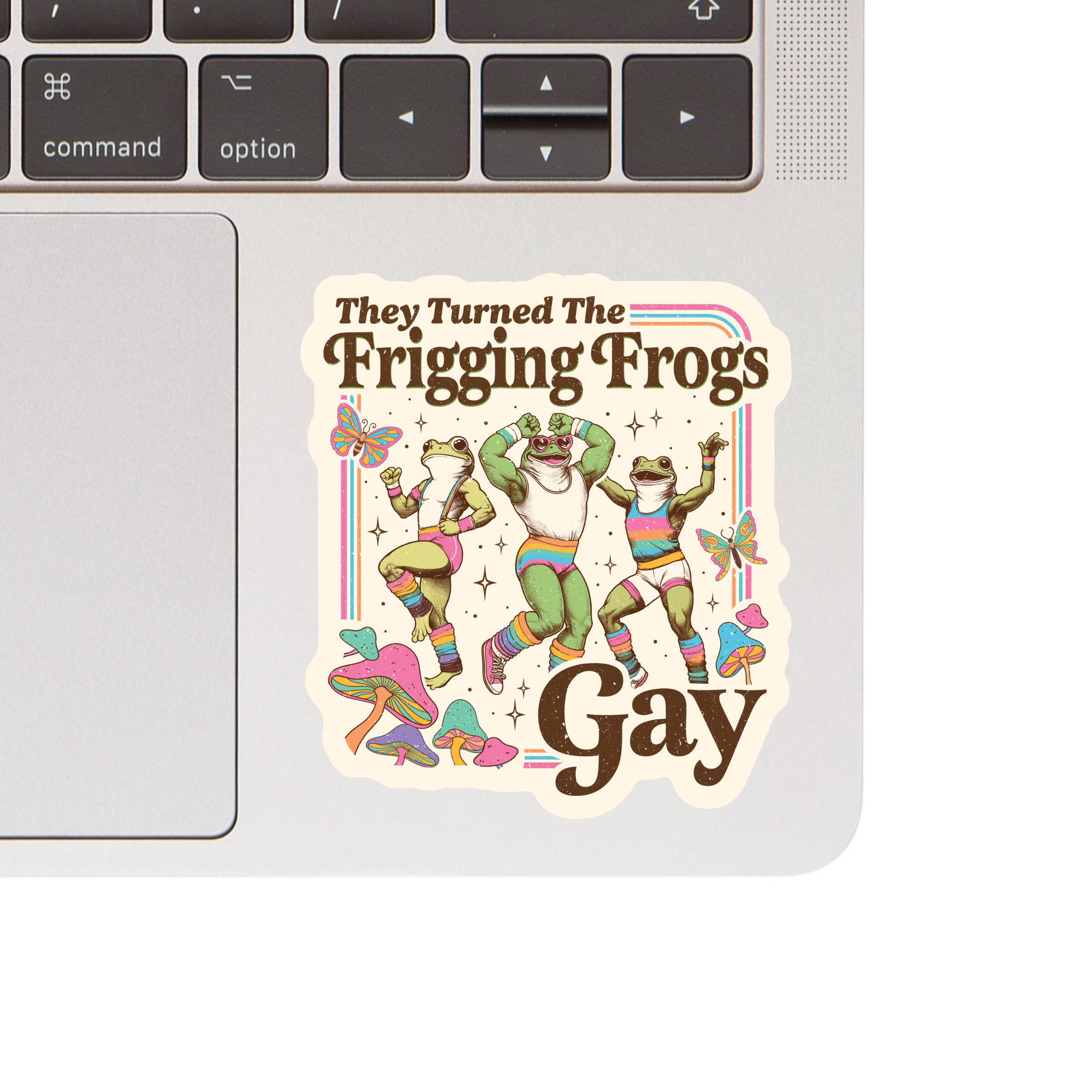 Juju and Moxie - Wholesale Sticker - Funny LGBTQ Frog Pride Humor Buff High Quality Vinyl Sticker1