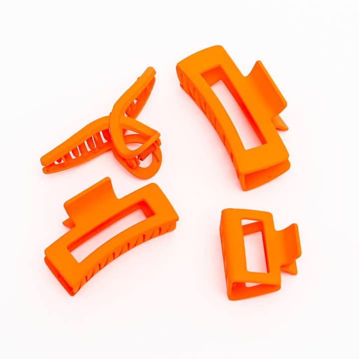 Avenue Wholesale - Wholesale Hair Clip - Women's - Claw Clip Set of 4 in Orange13