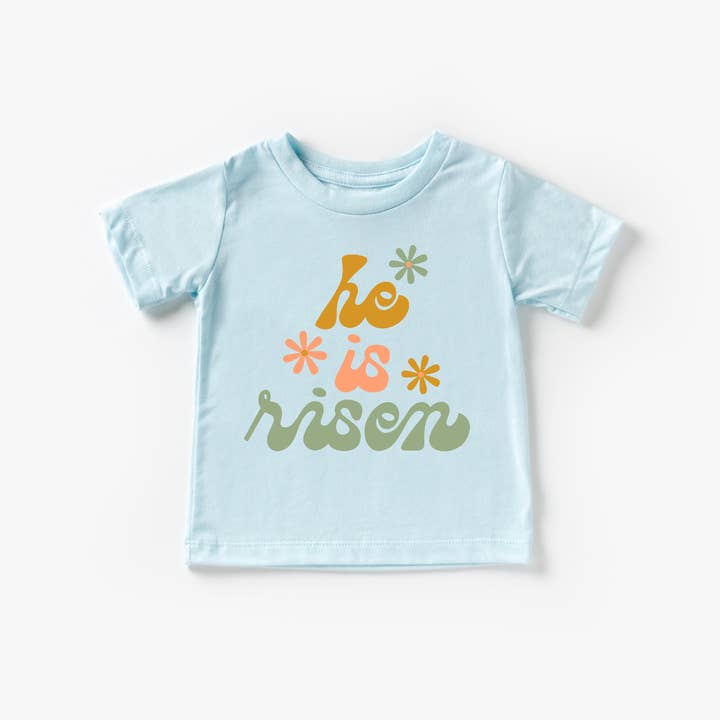 Benny & Ray Apparel - Wholesale Screen Printed T-Shirt - Kids - He is Risen Toddler and Youth Easter Shirt