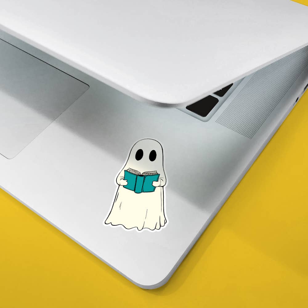 Loftipop - Wholesale Sticker - Bookish Ghost Sticker, Spooky Book Reading Lover Gifts2