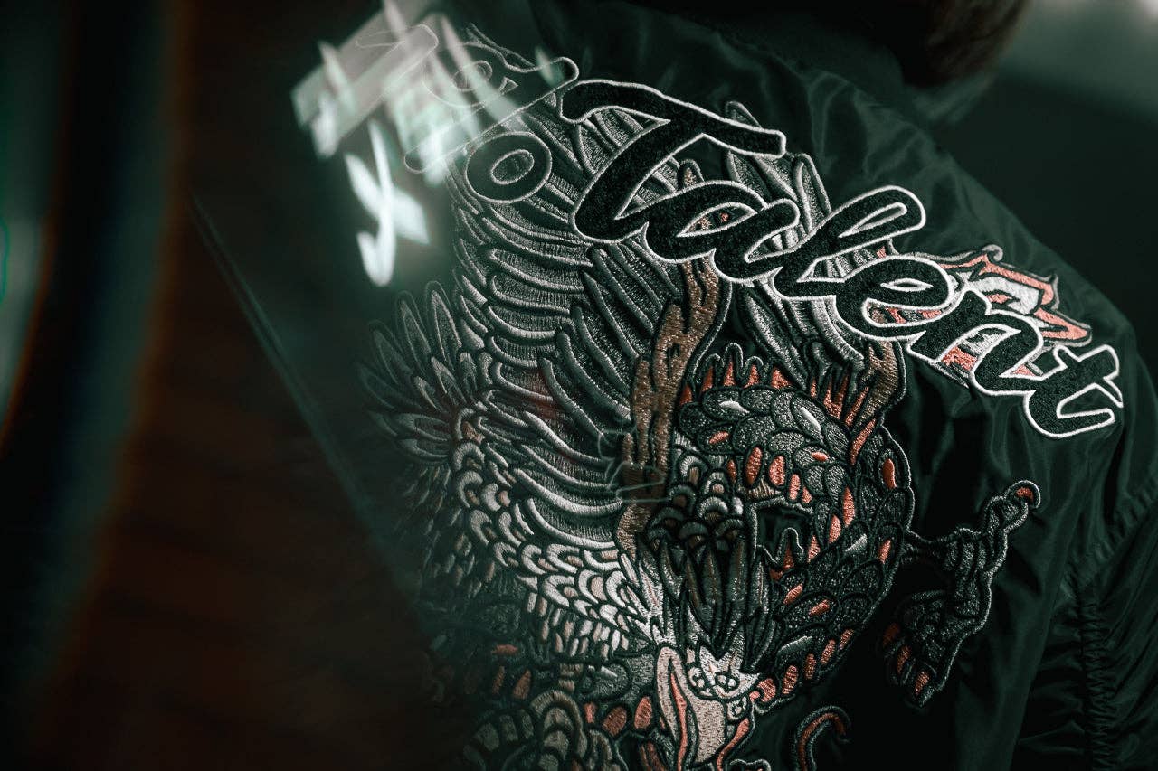 1% Talent - Wholesale Bomber Jacket - Women's - 1%talent Dragon + Eagle Bomber Jacket11