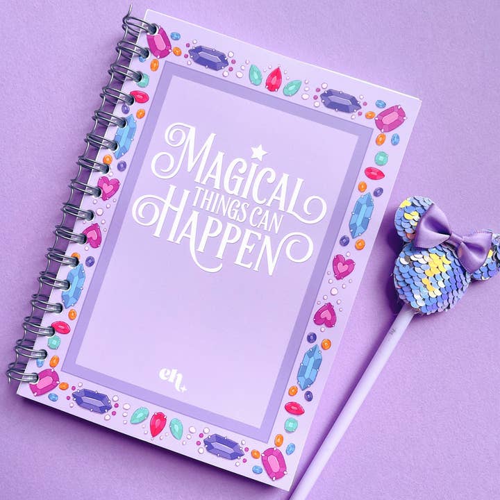 Emily Harvey Art - Wholesale Notebook - Magical Things Can Happen Spiral Lined Notebook