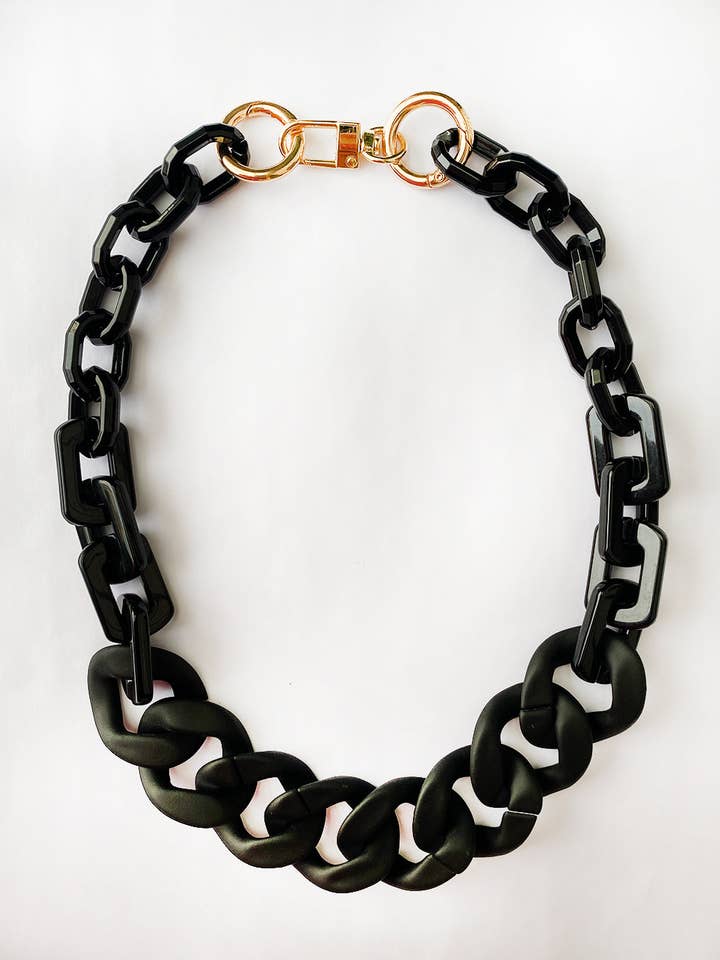 Infinite Colors Black Matte Necklace for wholesale by cukimber