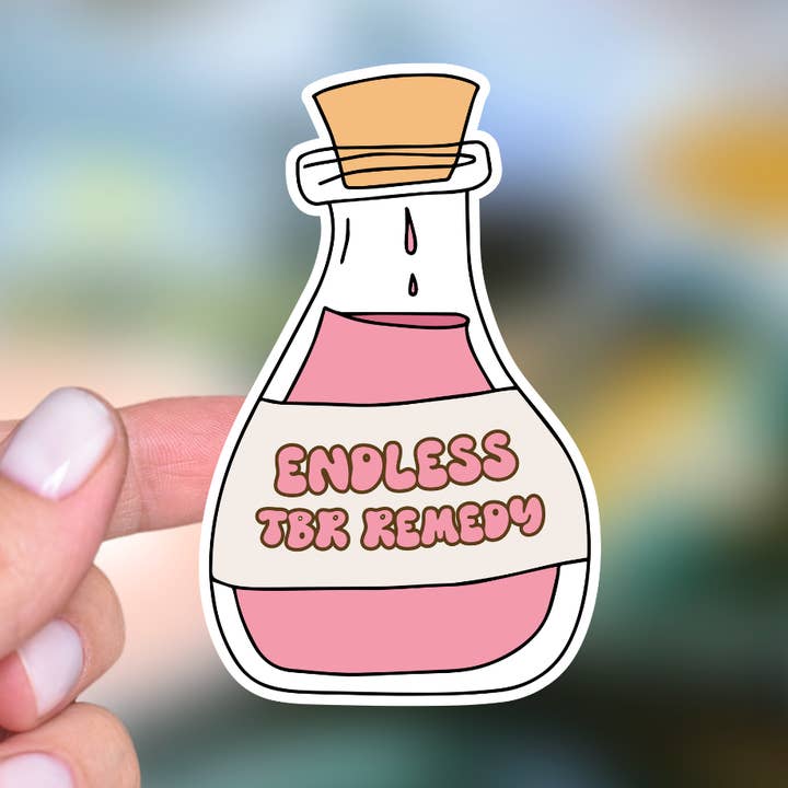 Book Lover Sticker - Endless TBR Remedy Potion for wholesale by The Bookmark Coven