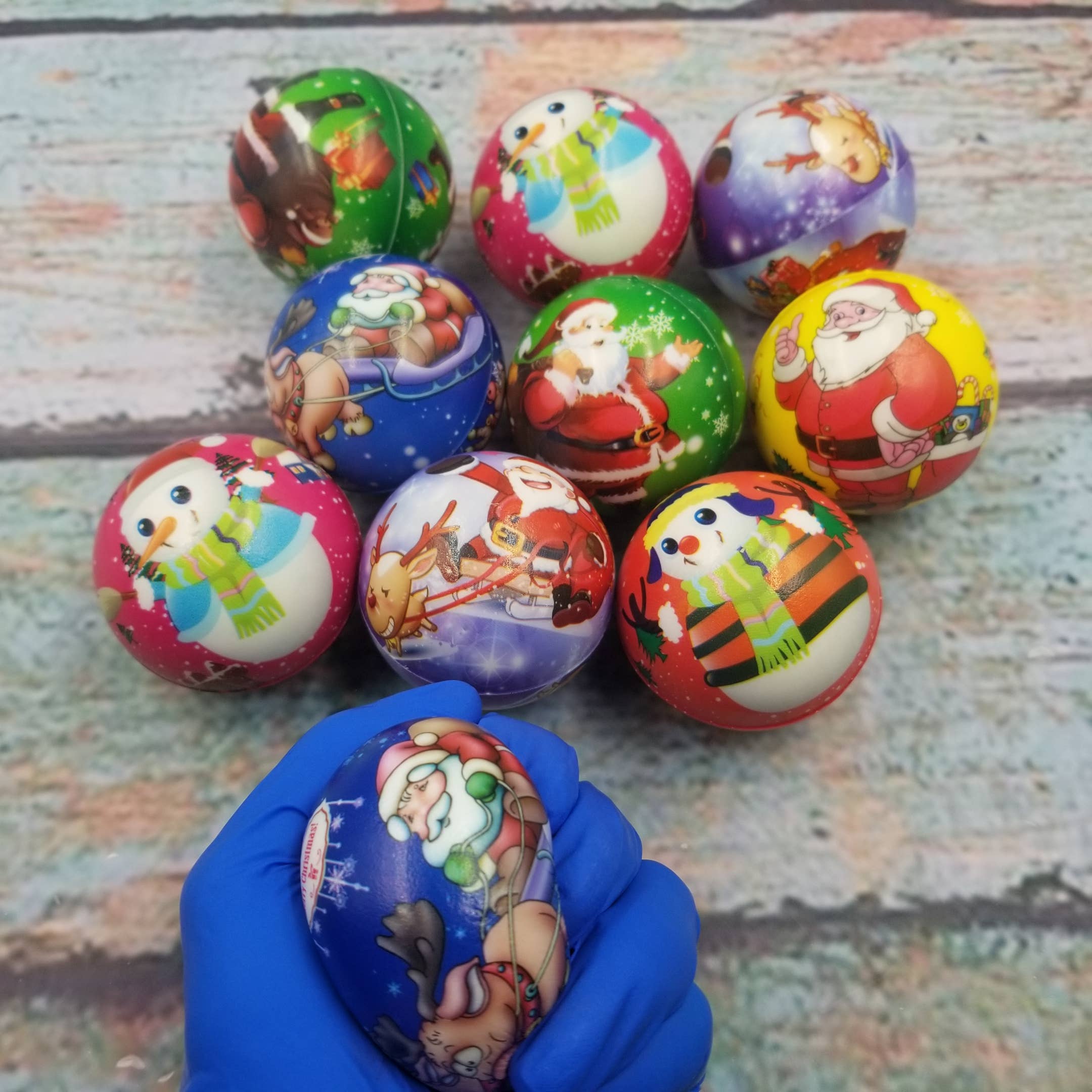 MIAS SHOP - Wholesale Fidget Toy - Kids - 10PCS Christmas Slow Rebound Ball Fidget Toys0