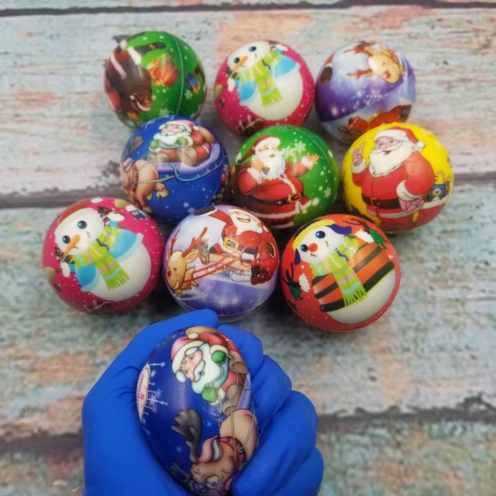 MIAS SHOP - Wholesale Fidget Toy - Kids - 10PCS Christmas Slow Rebound Ball Fidget Toys