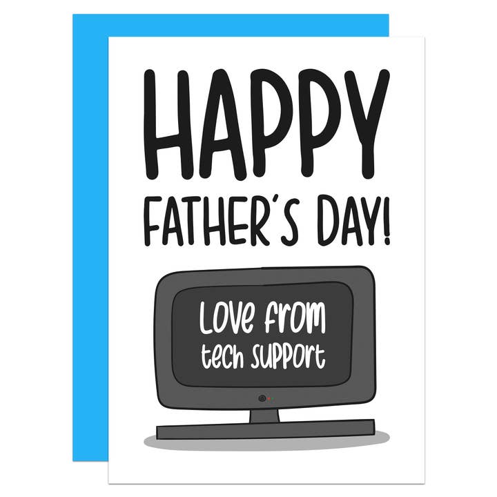 Carte A6 pour la fête des pères du support technique pour la vente par TeePee Creations