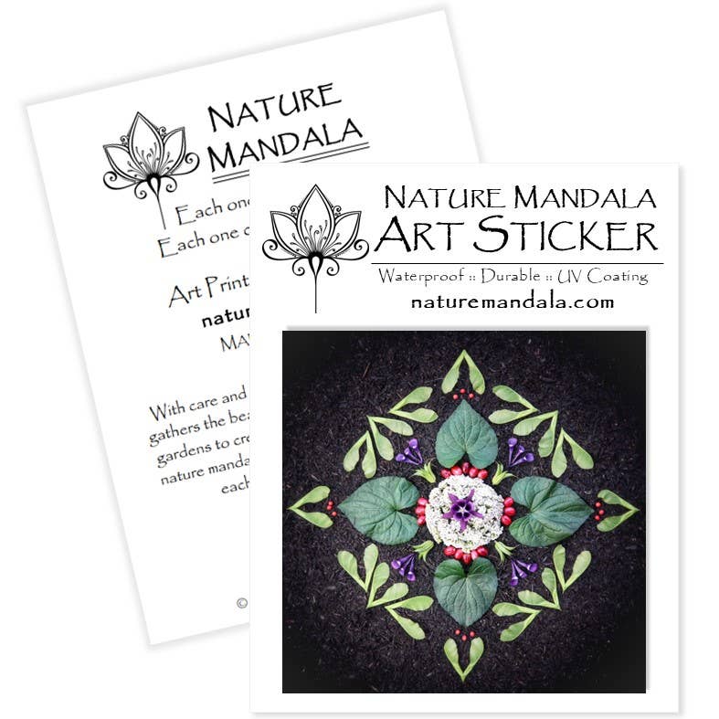 Nature Mandala Art - Wholesale Sticker - Nature / Flower Mandala Stickers :: 10 Designs23
