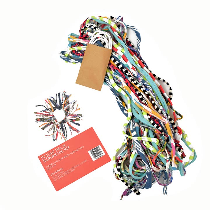 Shreds + rerope - Wholesale DIY Craft Kit - Eco DIY Scrunchie Kit - Makes 5 Pom Scrunchies