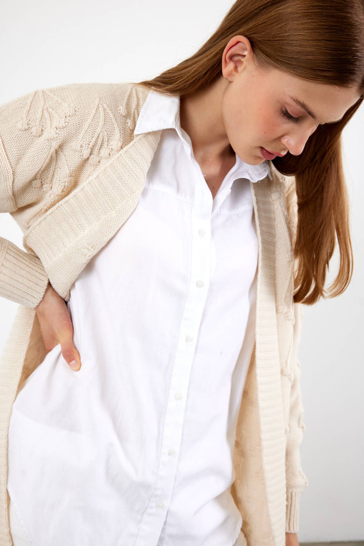 VAV NEW YORK – wholesale Kofta - Dam – Lång stickad kofta medellång stickad cardigan 37207