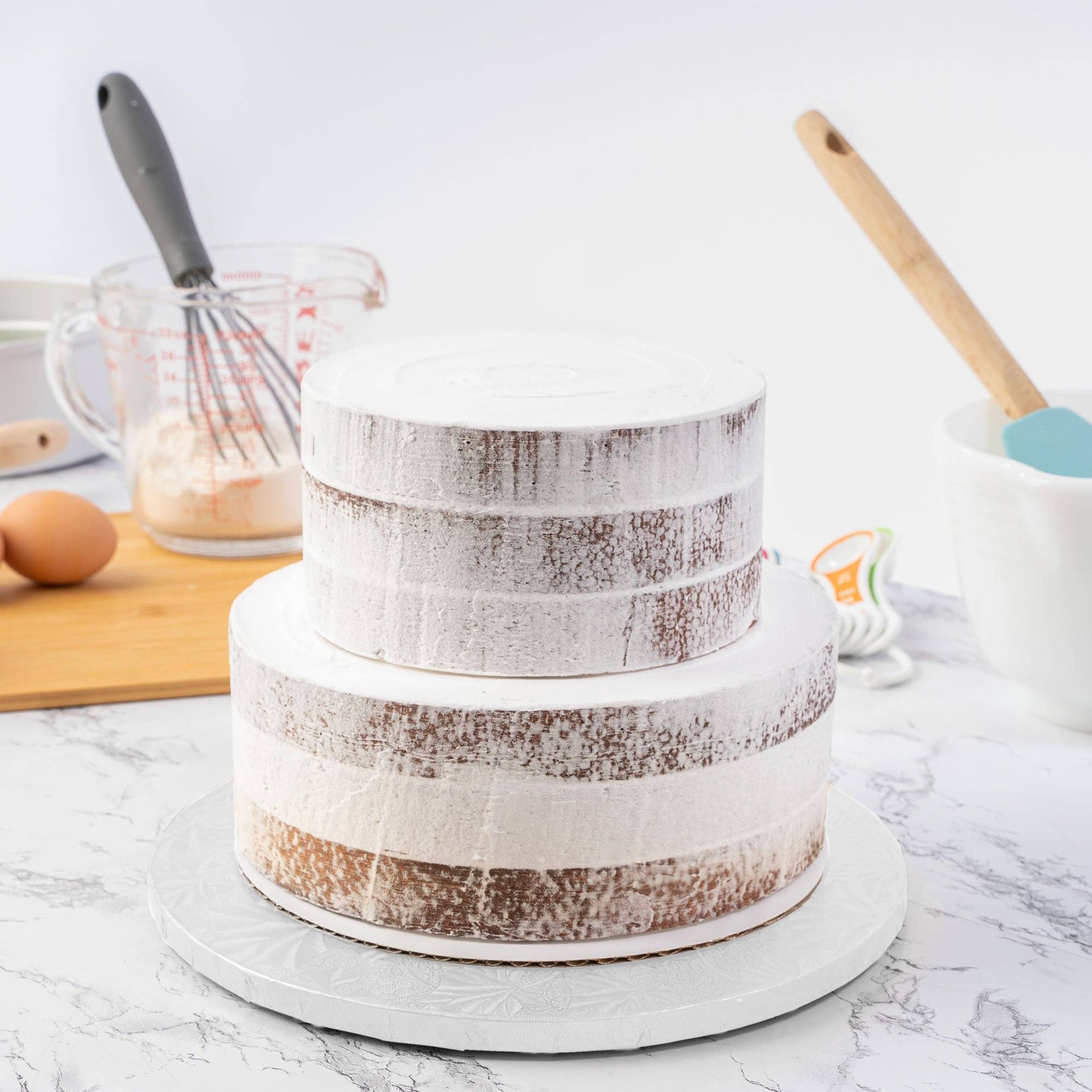 Filigree Round Cake Drum 12" - Set of 5 - White for wholesale on Faire1