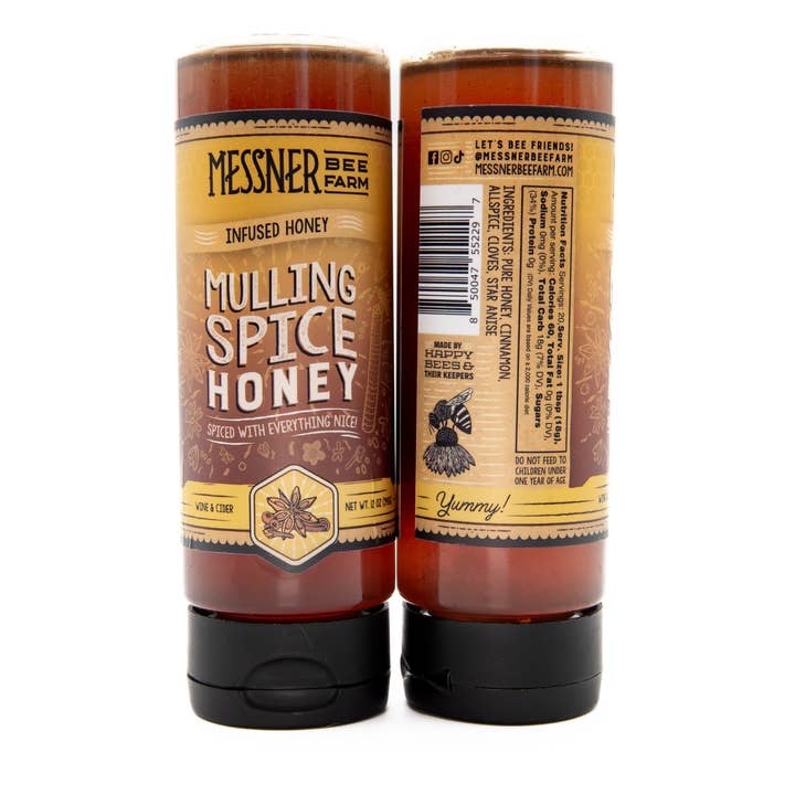 Messner Bee Farm - Wholesale Honey - Mulling Spice Infused Honey / Robust and Warm / 12oz