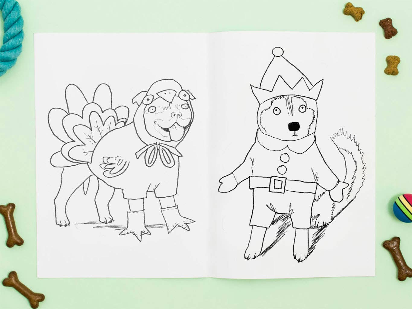 Jo Clark Design - Wholesale Coloring & Activity Book - Adult - Christmas Doggy Dress-Up Colouring Book7