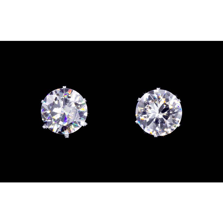 Bridal Store Jewelry - Wholesale Stud/post earrings - #17046-001 3-Carat CZ Clear Stud Earrings1