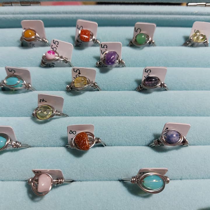 Stainless Steel Crystal Ring for wholesale by Mirabella Moon Market