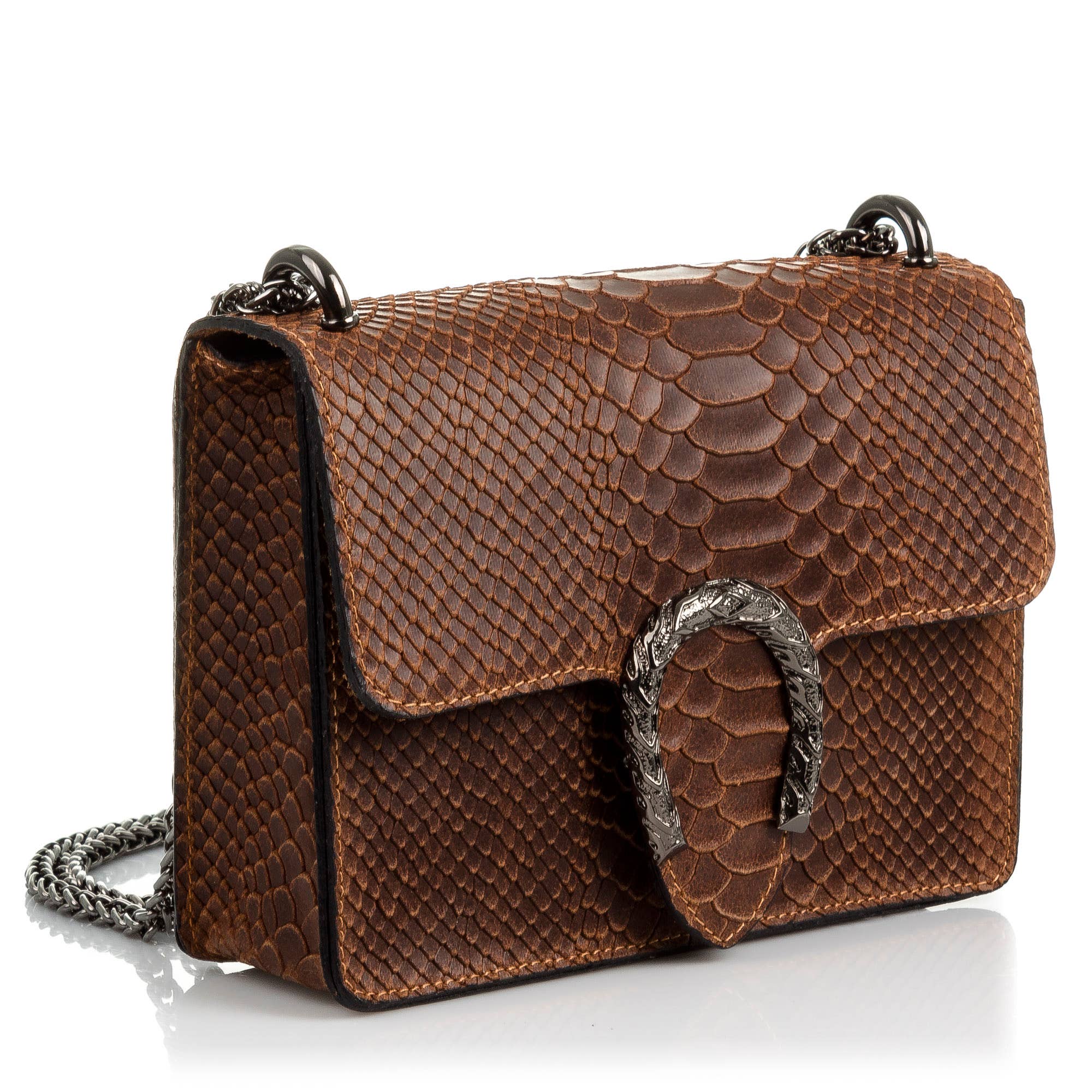 FIRENZE ARTEGIANI – Mala com alça superior – Mulher por atacado – Bolsa Feminina Lorenza de Camurça em Couro Legítimo com Estampa de Cobra9