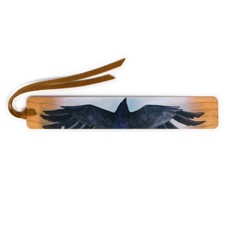 Crow Wooden Bookmark for wholesale by Mitercraft