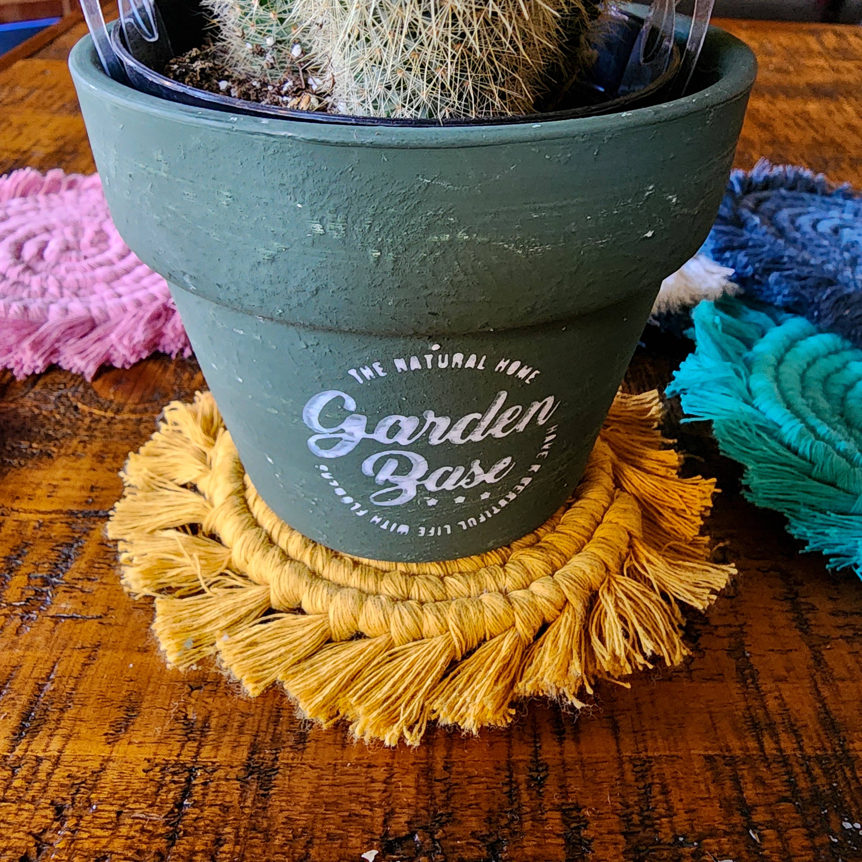 Handmade By Uruba - Wholesale Coasters - Macrame Boho Coasters, Handwoven round Cotton Coaster7